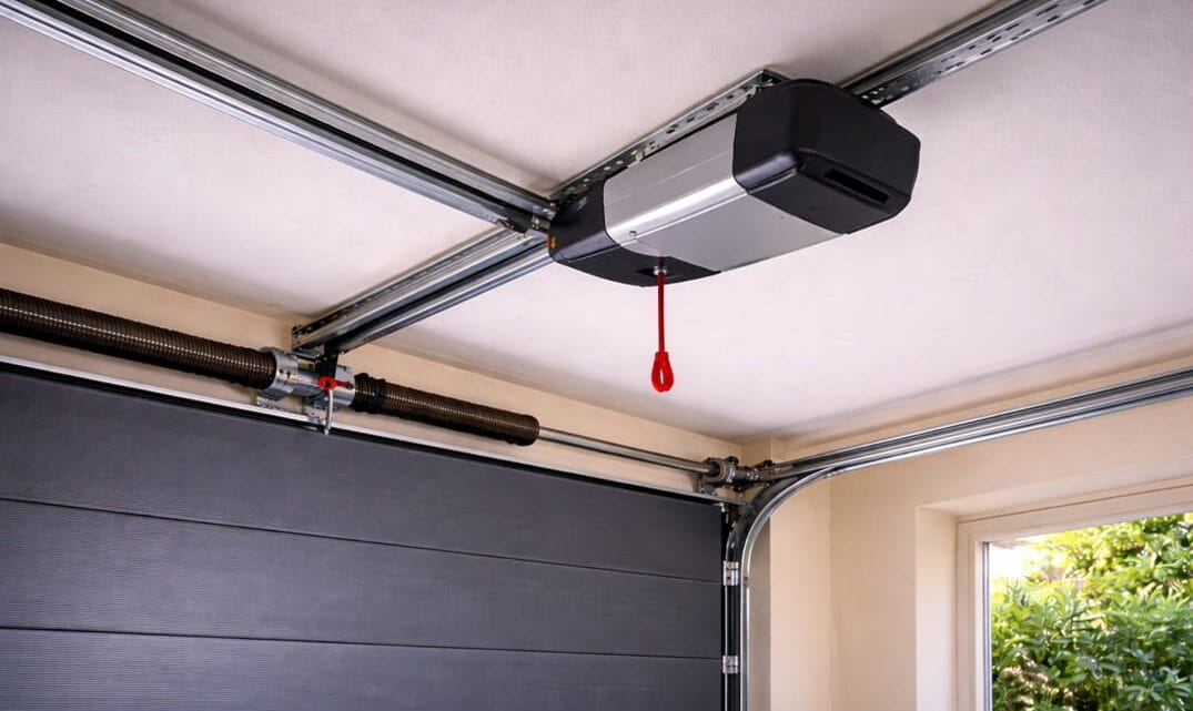 sistema de motor instalado en puerta automática de garaje en Sagunto