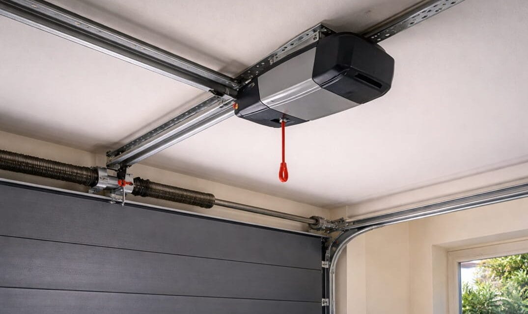 motor de puerta automática de garaje instalado en vivienda en Sagunto