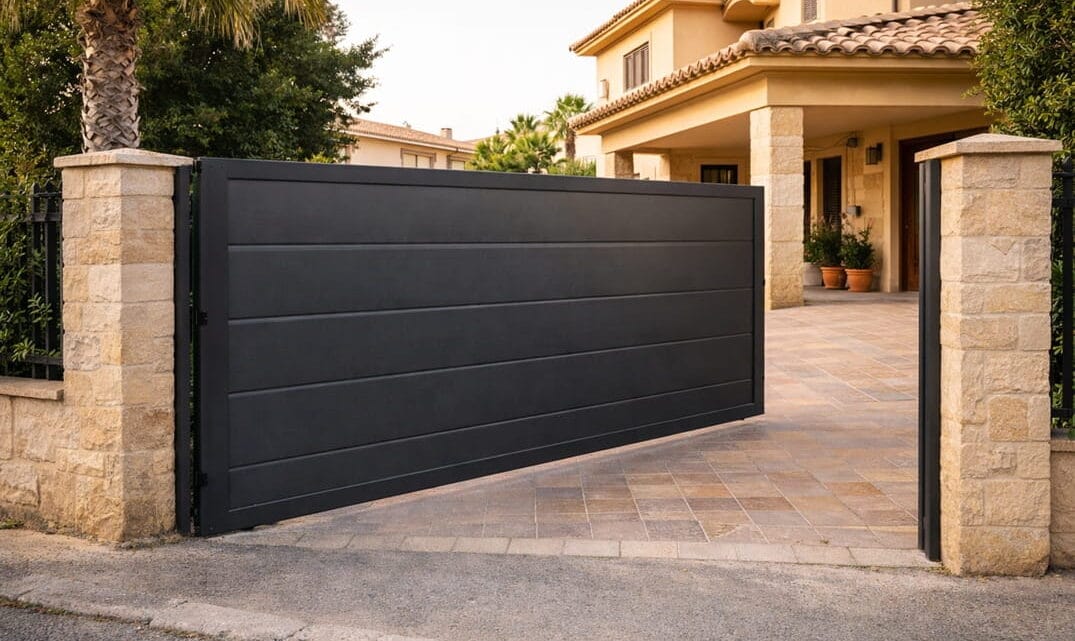 puerta corredera automática de garaje en vivienda en Sagunto