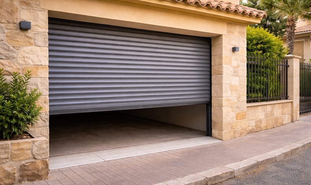 puerta enrollable automática de garaje en vivienda en Sagunto