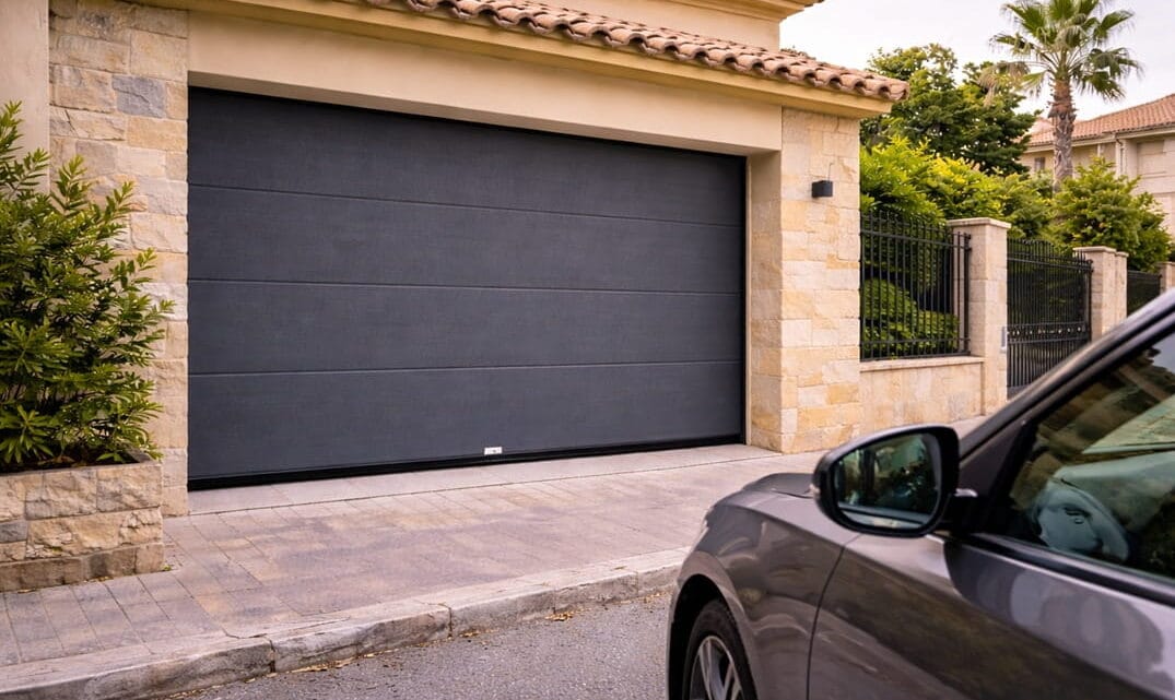 puerta automática de garaje cerrada que no abre en vivienda en Sagunto