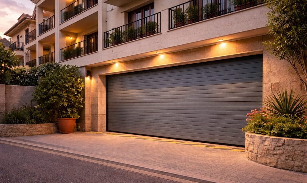 diferentes tipos de puertas de garaje en viviendas residenciales